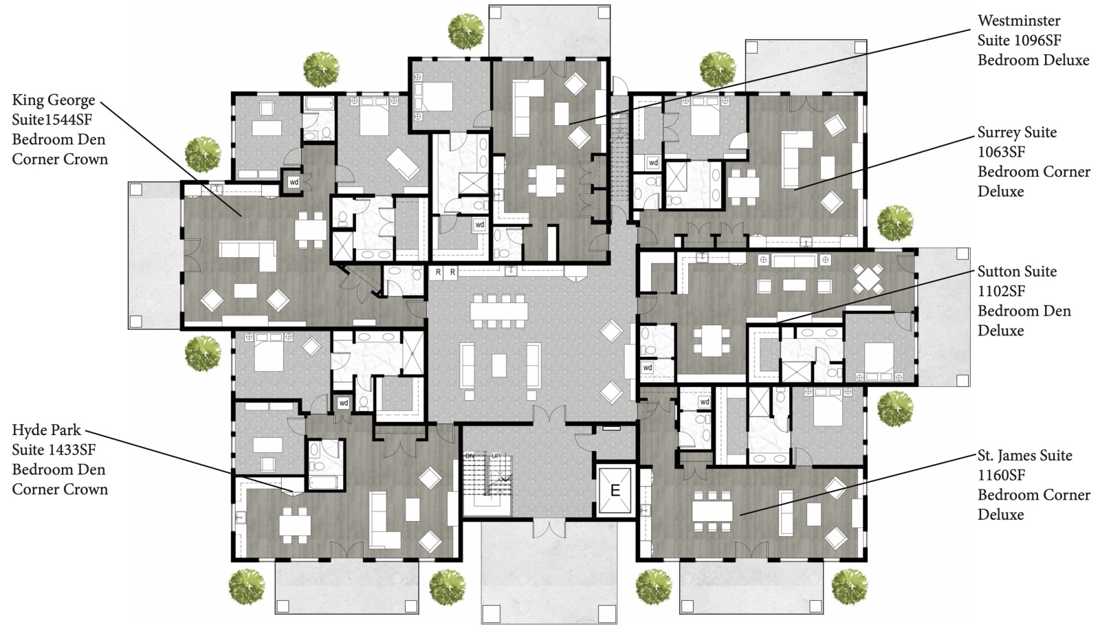 Floor plan showing multiple units